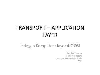 transport application layer