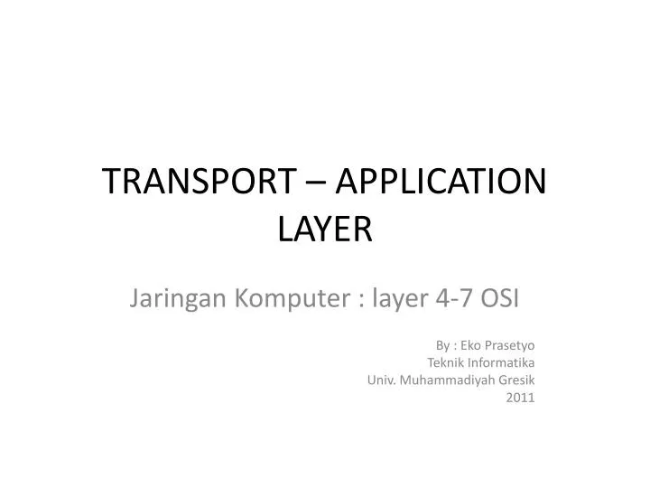 transport application layer