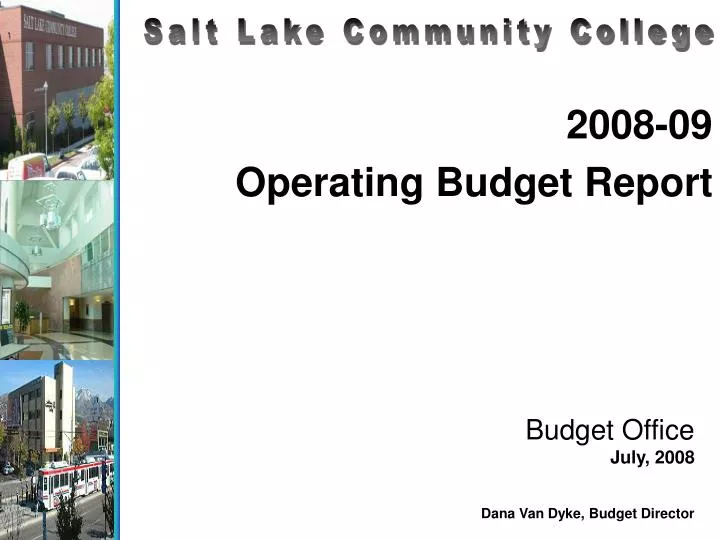 2008 09 operating budget report