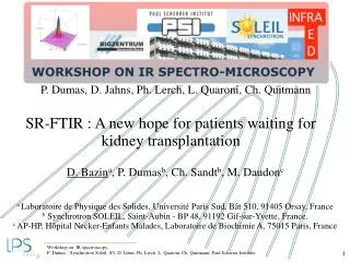 SR-FTIR : A new hope for patients waiting for kidney transplantation