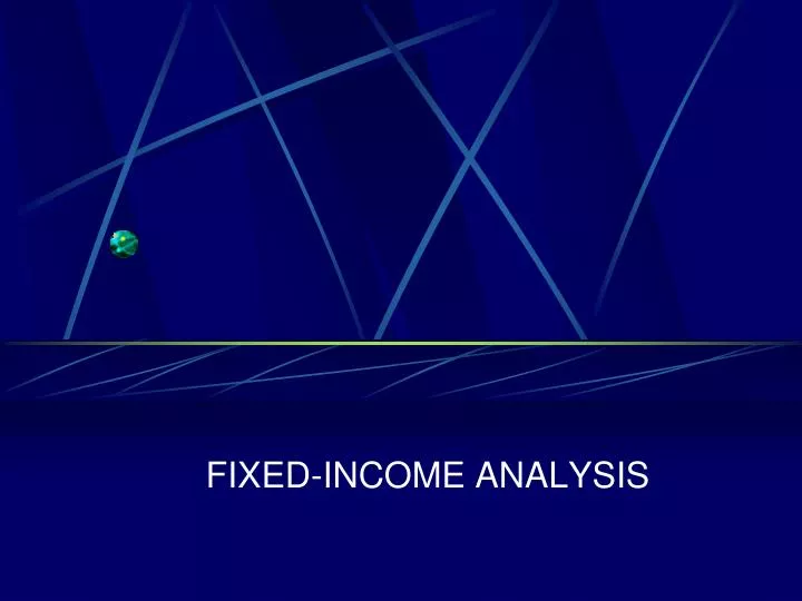 fixed income analysis
