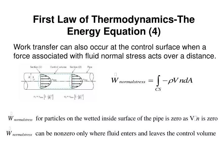 first law of thermodynamics the energy equation 4
