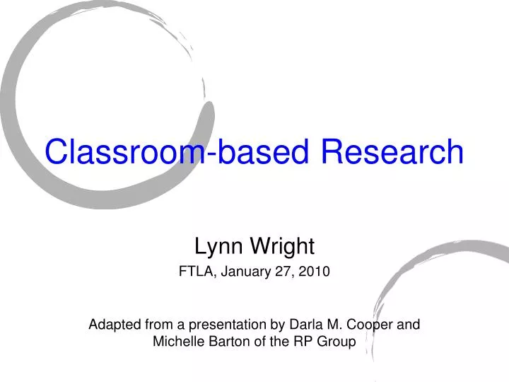 classroom based research