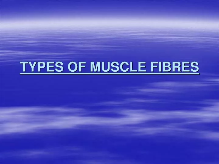 types of muscle fibres