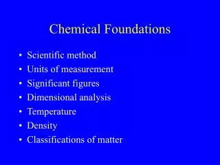 Chemical Foundations