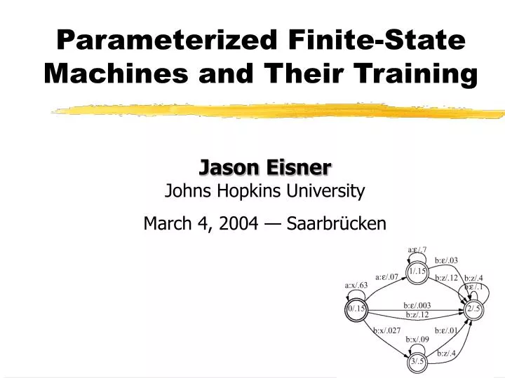 parameterized finite state machines and their training