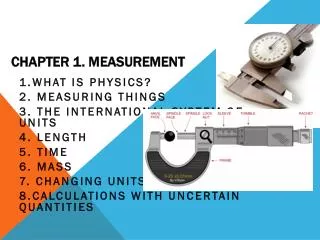 Chapter 1. Measurement