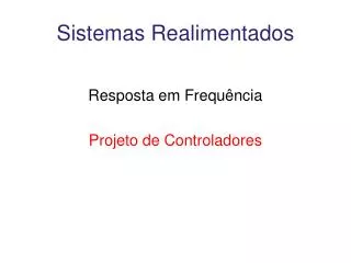 sistemas realimentados