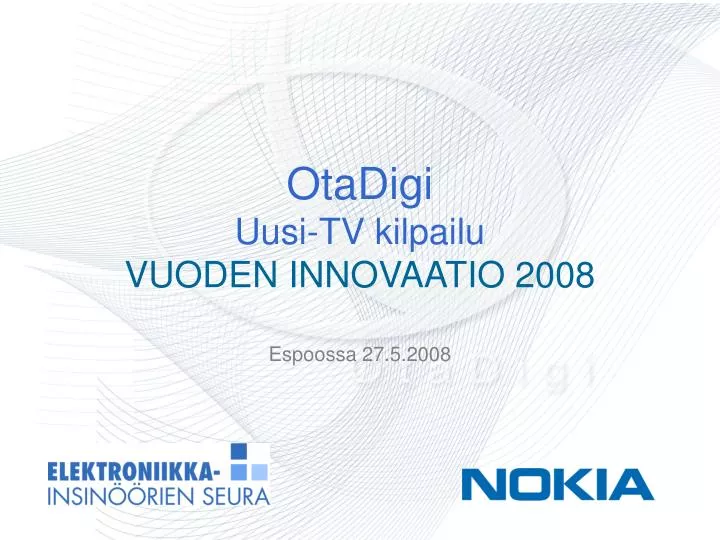 otadigi uusi tv kilpailu vuoden innovaatio 2008