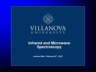 Infrared and Microwave Spectroscopy
