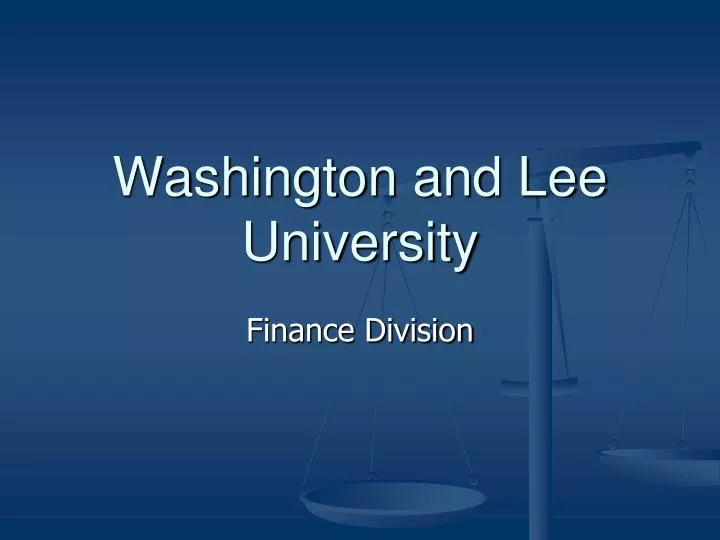washington and lee university