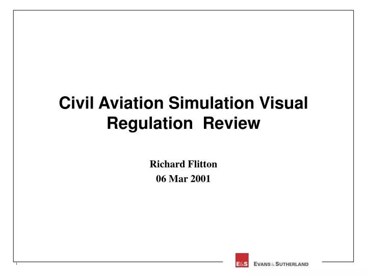 civil aviation simulation visual regulation review