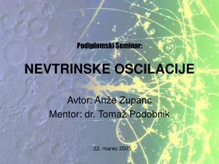 nevtrinske oscilacije