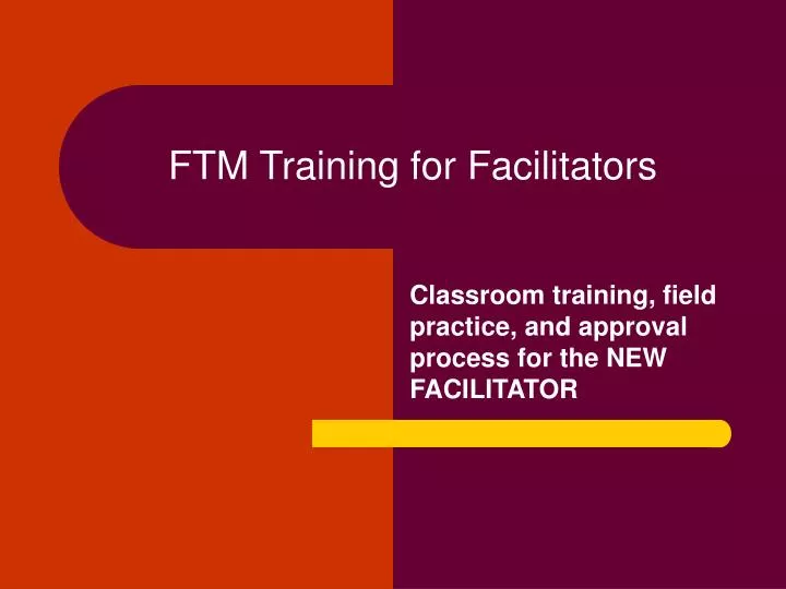 ftm training for facilitators