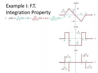 Example I: F.T. Integration Property