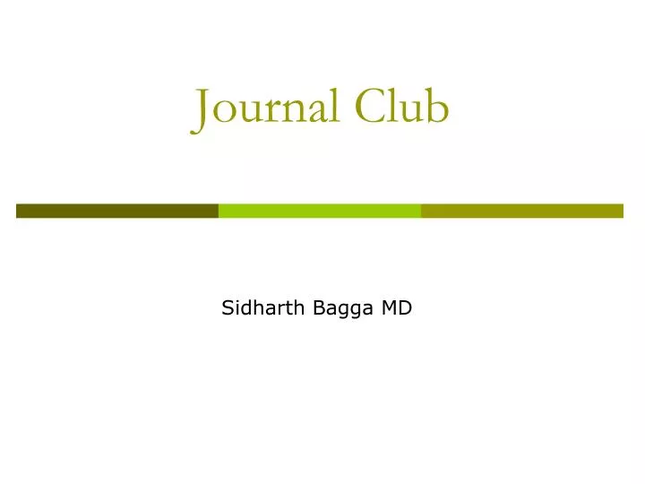 journal club presentation ppt surgery