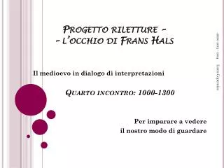 progetto riletture l occhio di frans hals