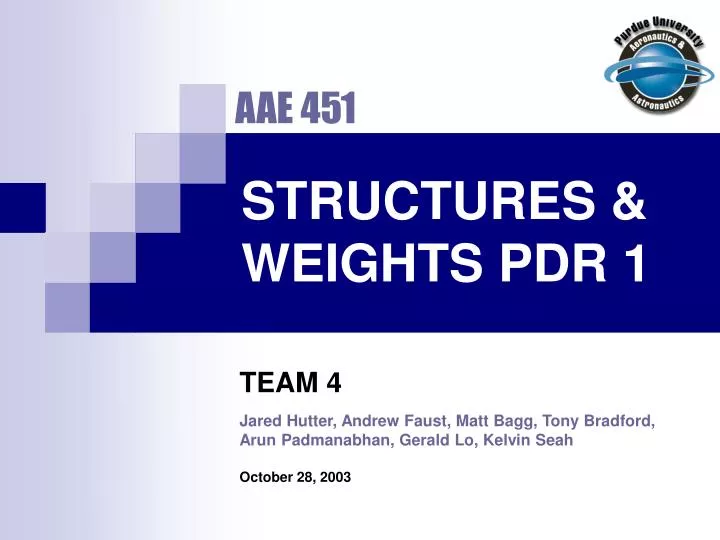 structures weights pdr 1