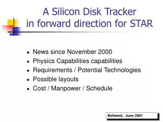 A Silicon Disk Tracker in forward direction for STAR