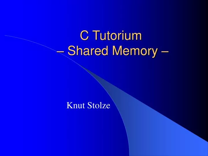c tutorium shared memory