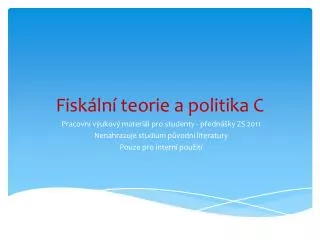 fisk ln teorie a politika c