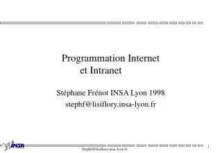 programmation internet et intranet