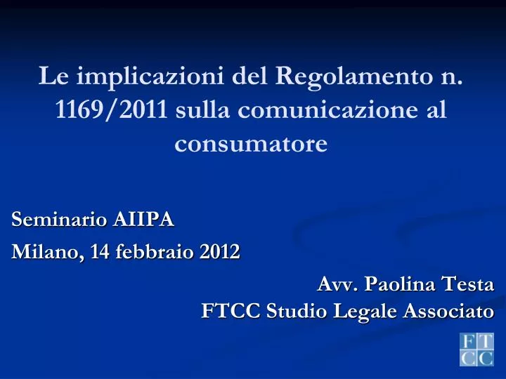 le implicazioni del regolamento n 1169 2011 sulla comunicazione al consumatore