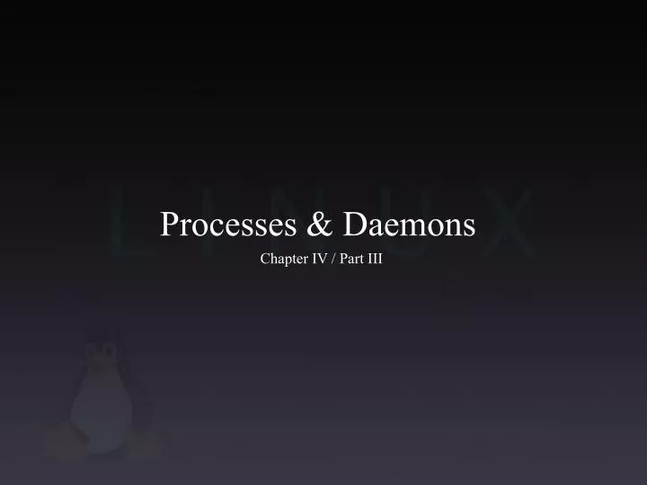 processes daemons