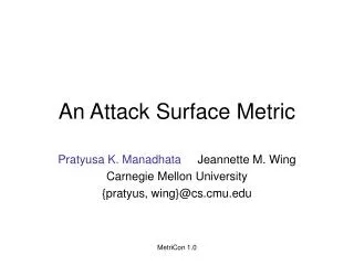 An Attack Surface Metric