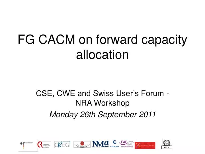 fg cacm on forward capacity allocation