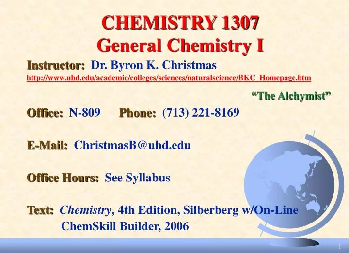 chemistry 1307 general chemistry i