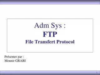 adm sys ftp file transfert protocol