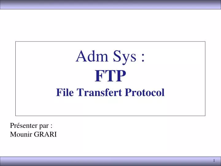 adm sys ftp file transfert protocol