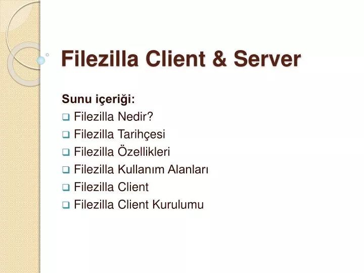 filezilla client server