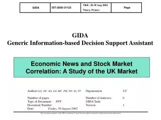 Economic News and Stock Market Correlation: A Study of the UK Market