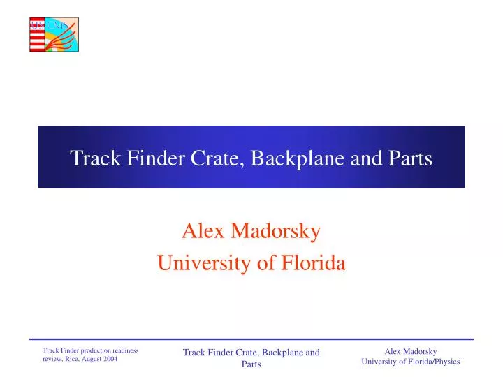 track finder crate backplane and parts