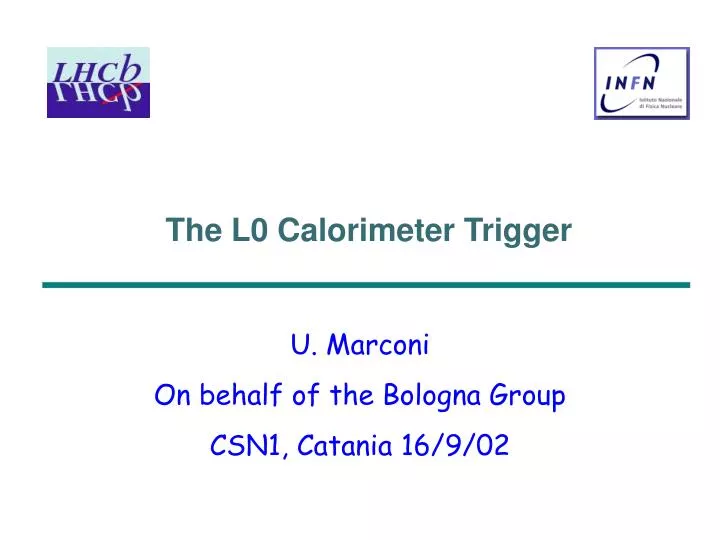 the l0 calorimeter trigger
