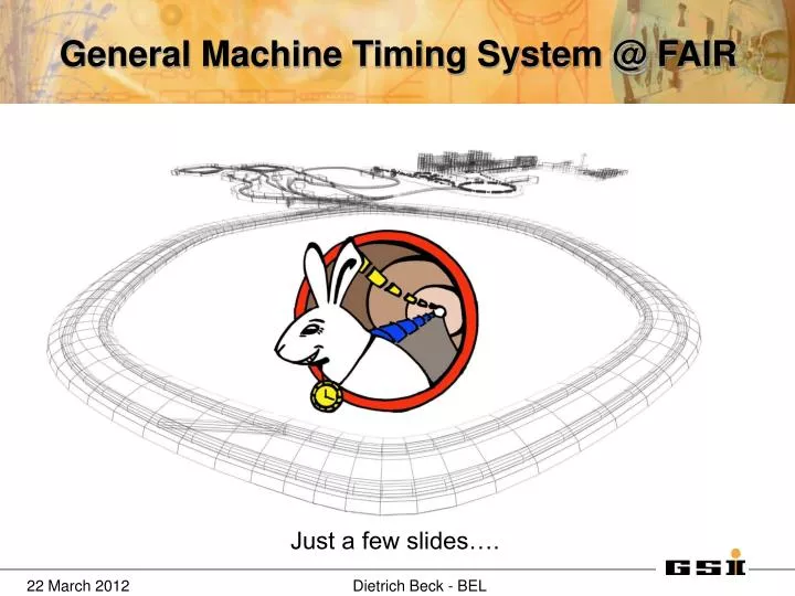 general machine timing system @ fair