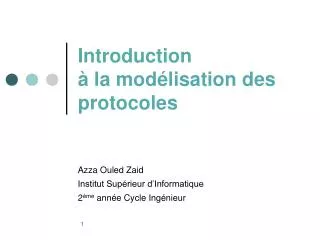introduction la mod lisation des protocoles