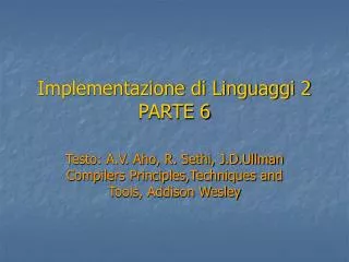 implementazione di linguaggi 2 parte 6