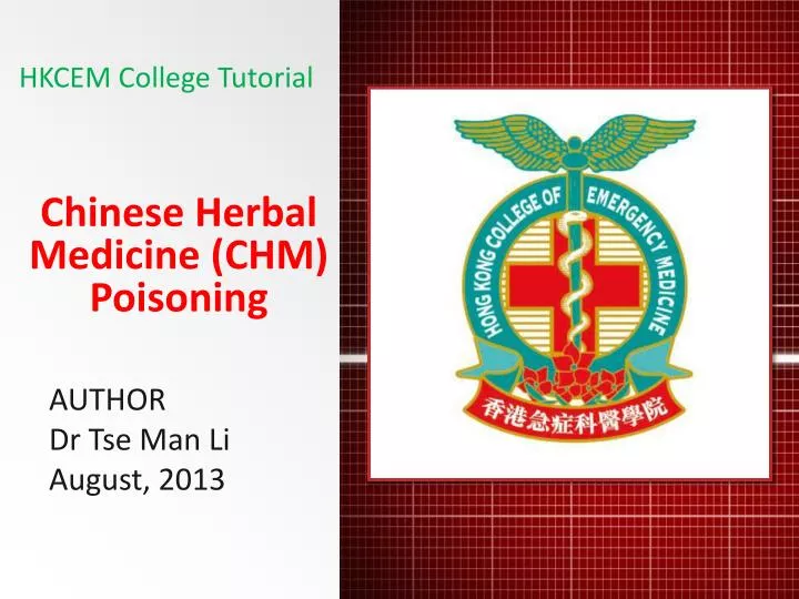 chinese herbal medicine chm poisoning