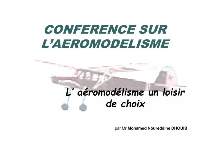 conference sur l aeromodelisme