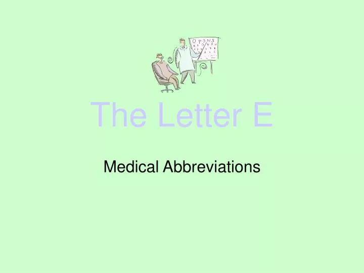 the letter e