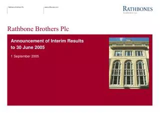 Rathbone Brothers Plc