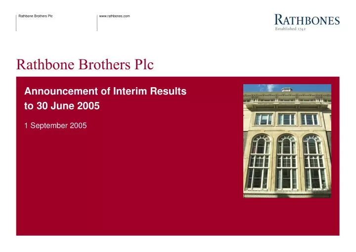 rathbone brothers plc