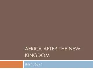 Africa after the New Kingdom