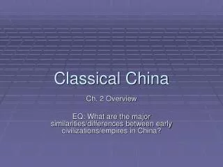 Classical China