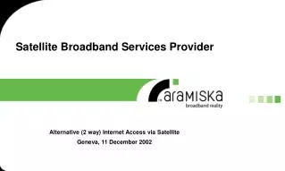 Satellite Broadband Services Provider
