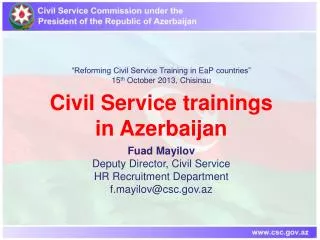Civil Service trainings in Azerbaijan