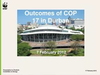 Outcomes of COP 17 in Durban